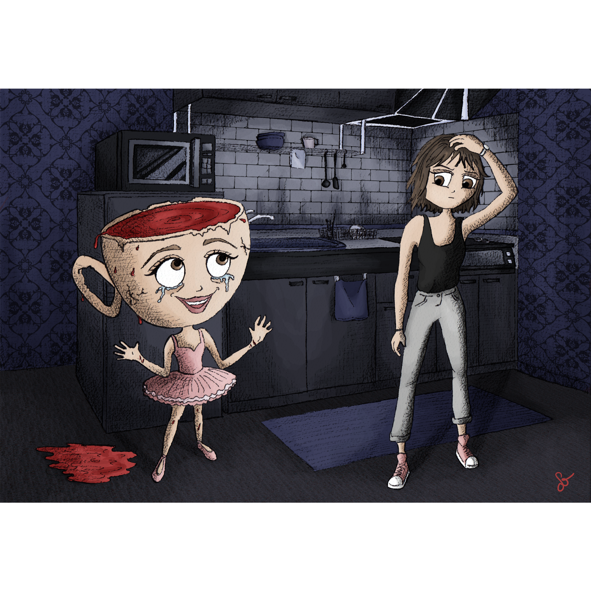 Illustrations contemporaines & variées – Danger Brain rot, cappuccina ballerina, images choquantes