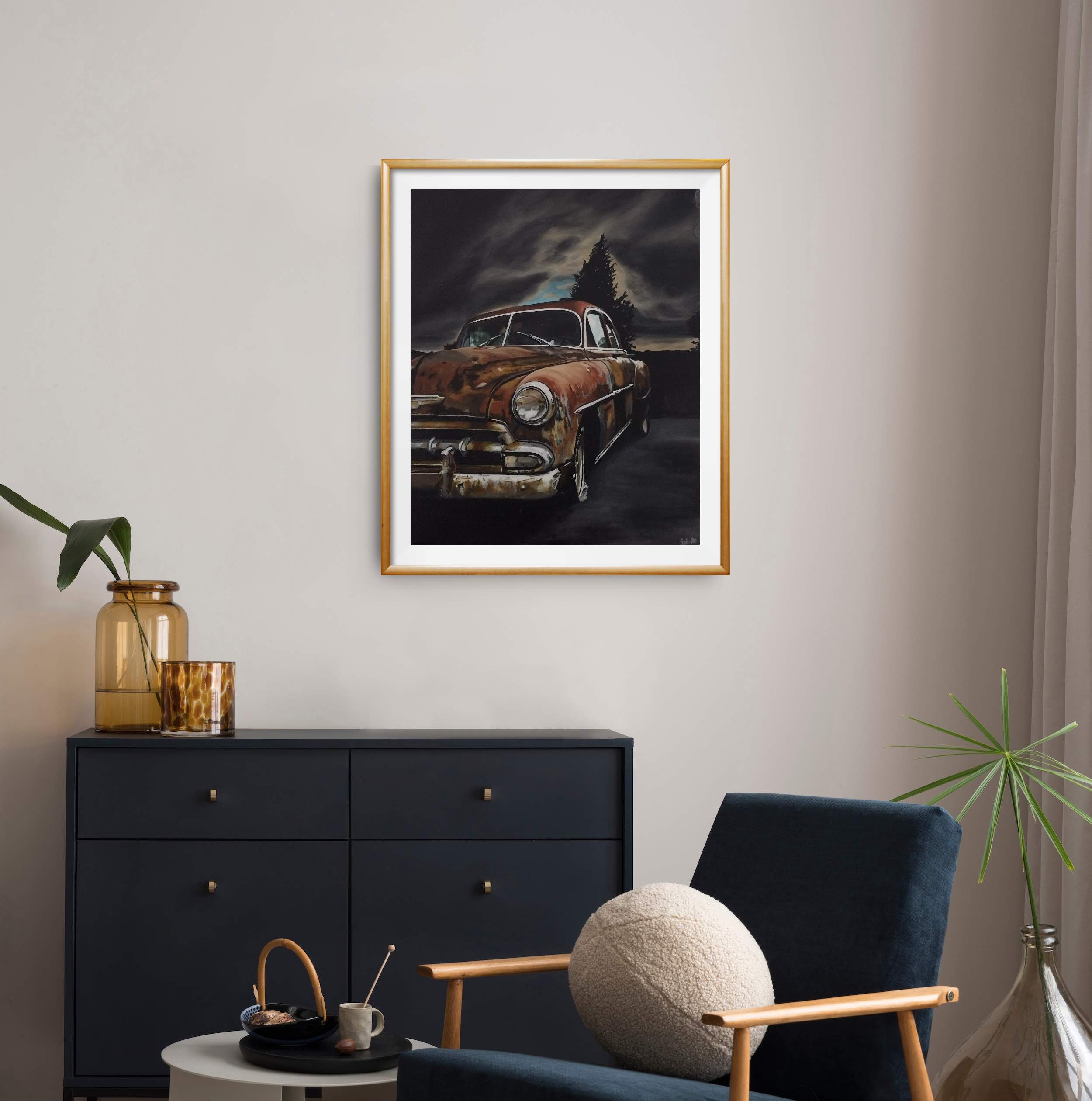 Illustratrice & peintre freelance - Chevrolet Styleline dans salle à manger