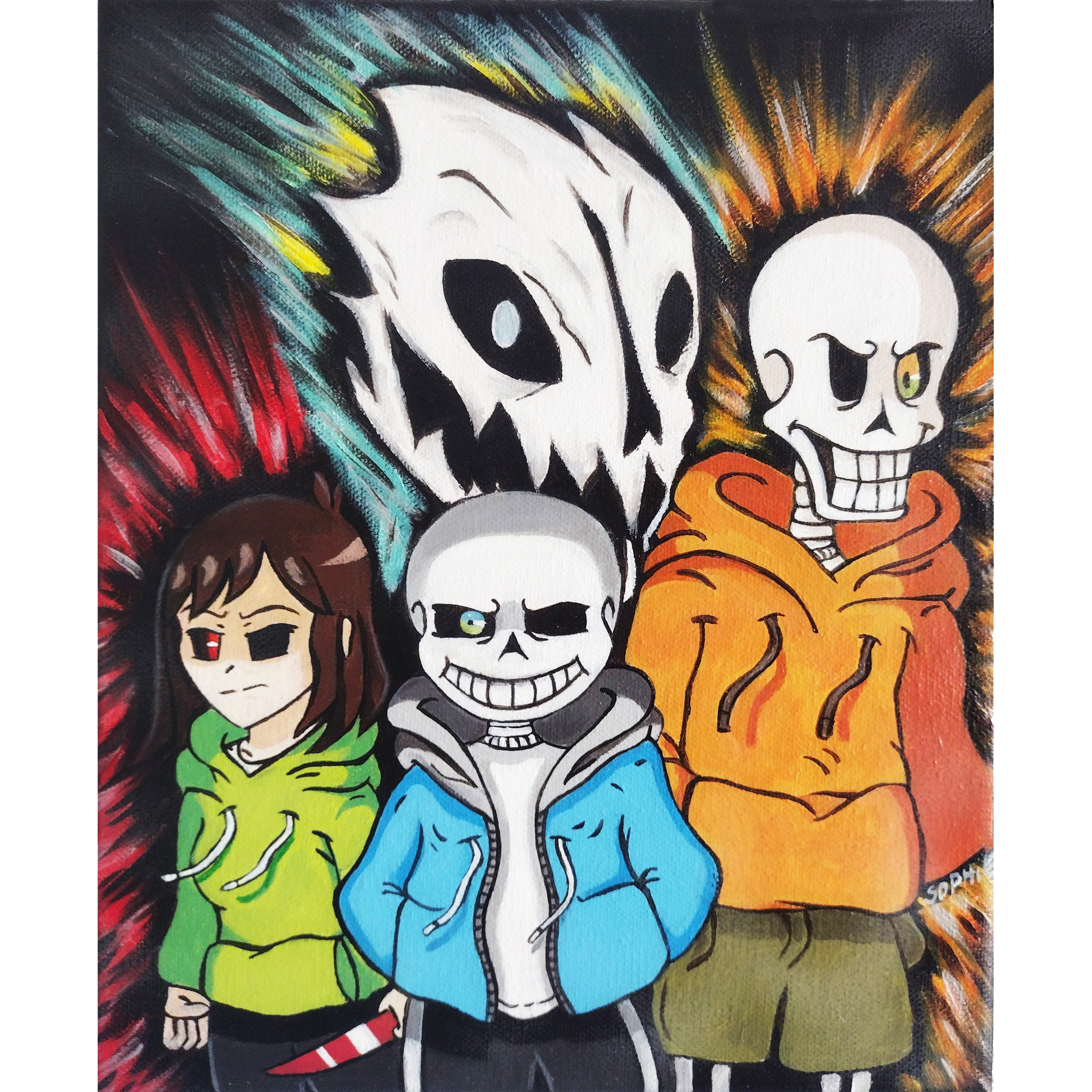 Tableau acrylique couleur enfants jeu gaming