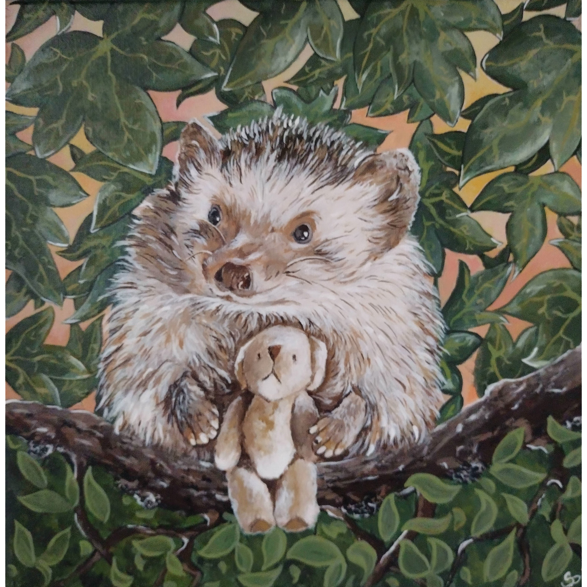 animaux nature, Occitanie artiste peintre, petit hérisson mignon