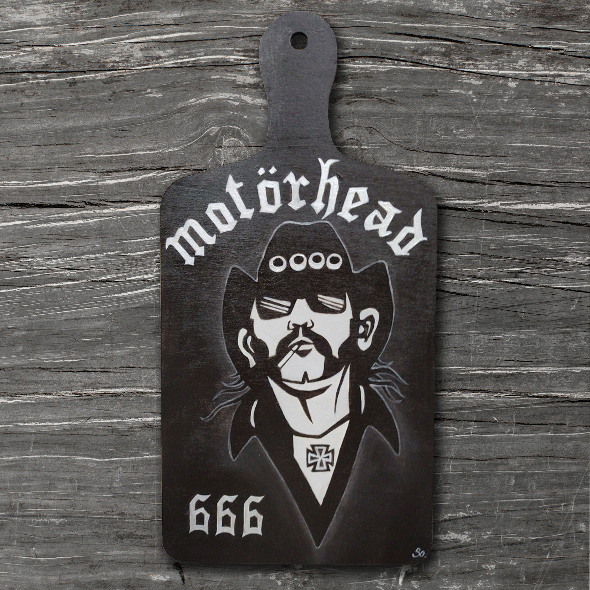 Motorhead décoration fait main, planche à découper, décoration sur bois