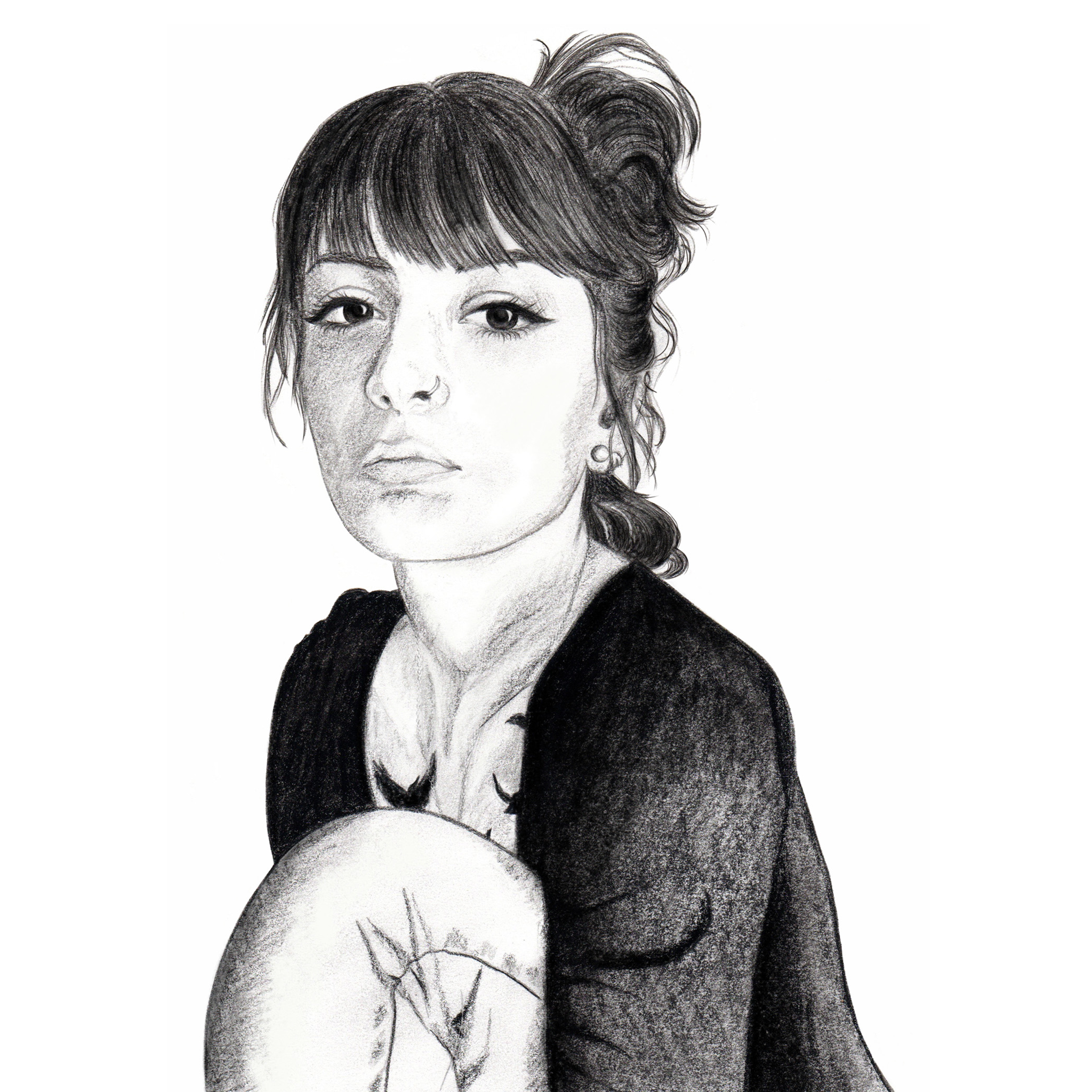 Réalisme portrait d'après photo autoportrait